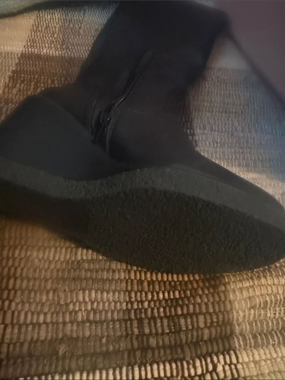 Tall Black Knee-High Boots